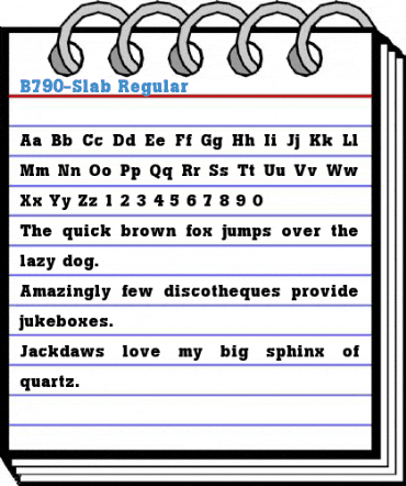 B790-Slab Regular Font