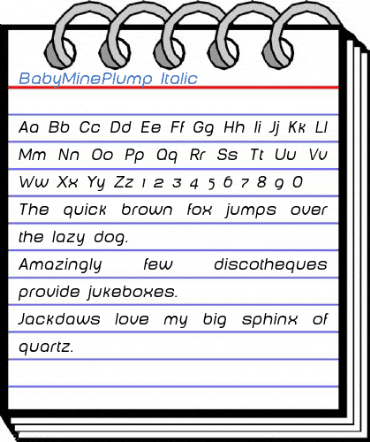 BabyMinePlump Font