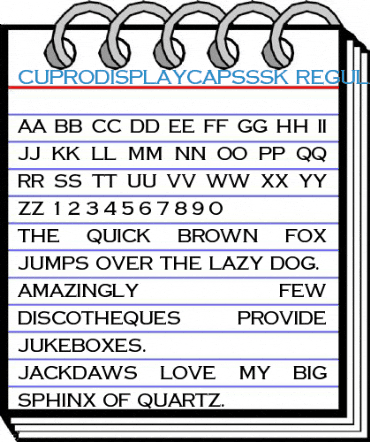 CuproDisplayCapsSSK Font
