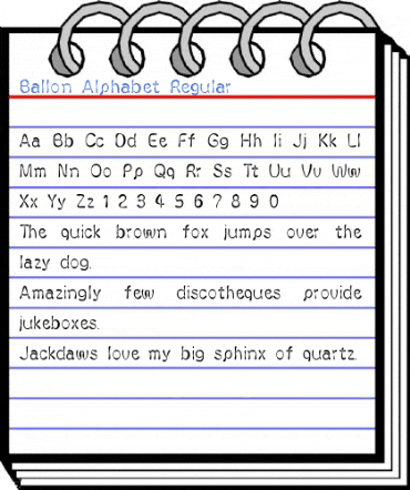 Ballon Alphabet Font