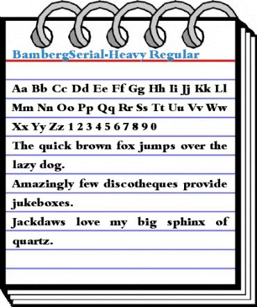 BambergSerial-Heavy Regular Font