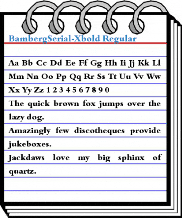BambergSerial-Xbold Font
