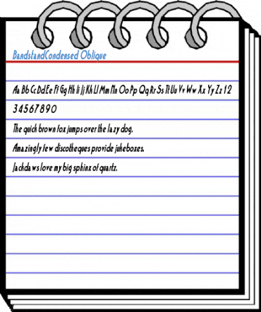 BandstandCondensed Oblique Font