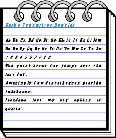 Barb's Typewriter Font