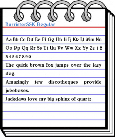 BarristerSSK Regular Font