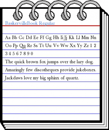 BaskervilleBook Regular Font