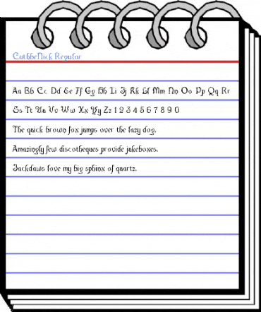 CuthbeNick Regular Font