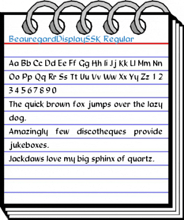 BeauregardDisplaySSK Regular Font