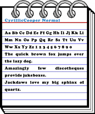 CyrillicCooper Normal Font