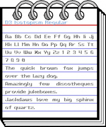 D3 Isotopism Regular Font