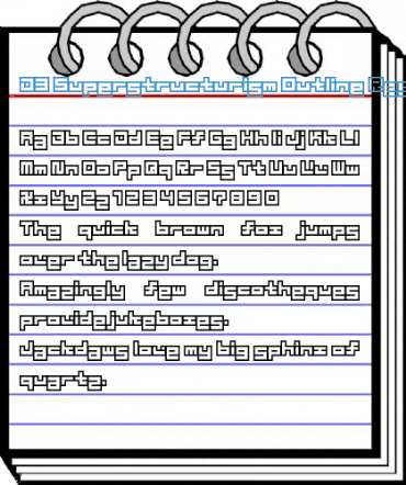 D3 Superstructurism Outline Regular Font