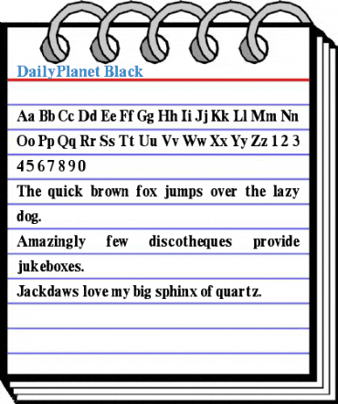 DailyPlanet Font