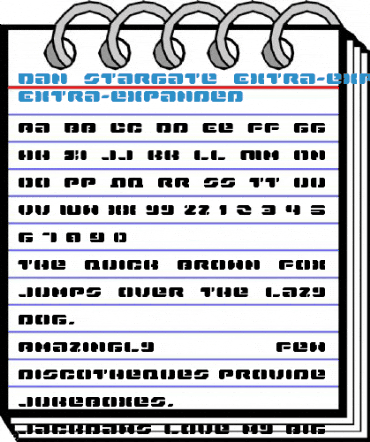 Dan Stargate Extra-expanded Font