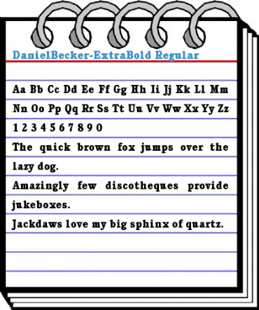 DanielBecker-ExtraBold Regular Font