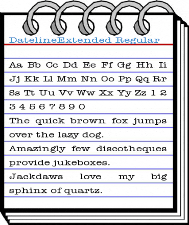 DatelineExtended Regular Font