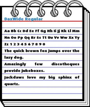 DaxWide Regular Font