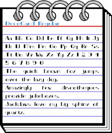 DecoCard Font