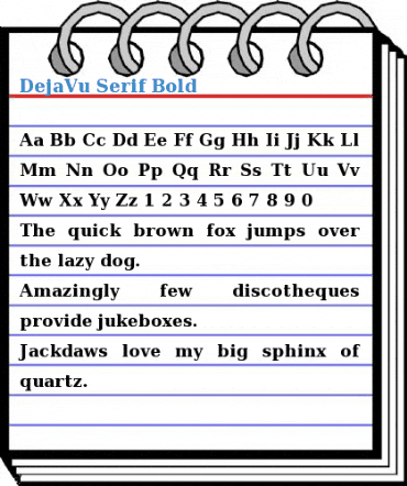DejaVu Serif Bold Font