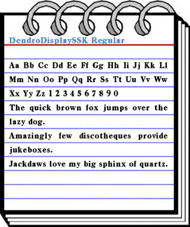 DendroDisplaySSK Regular Font