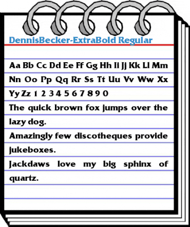 DennisBecker-ExtraBold Regular Font