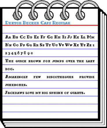 Dextor Becker Caps Regular Font