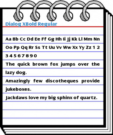 Dialog XBold Regular Font