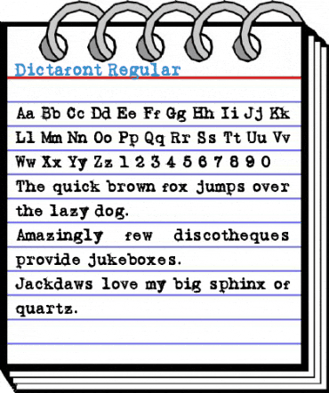 Dictafont Regular Font