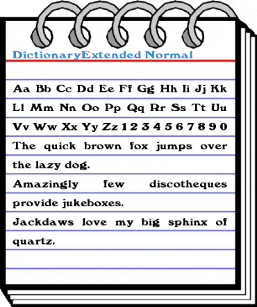 DictionaryExtended Normal Font