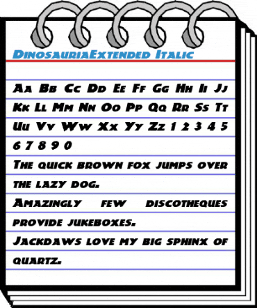 DinosauriaExtended Font