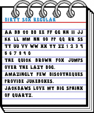 dirty sox Regular Font