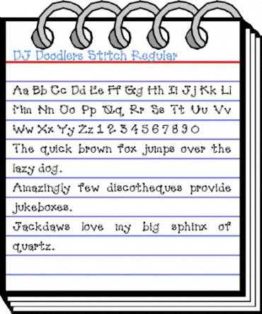 DJ Doodlers Stitch Regular Font