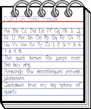 DJB FOR ANNIE Regular Font