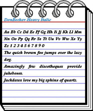 DonBecker-Heavy Font
