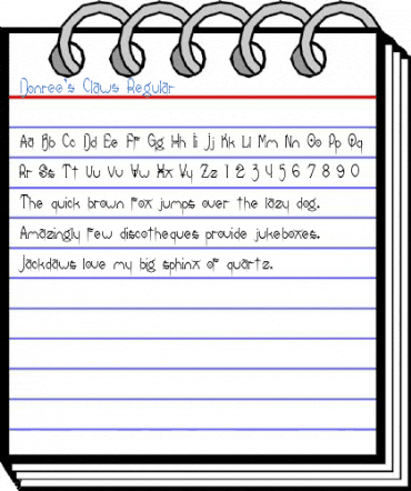 Donree's Claws Regular Font