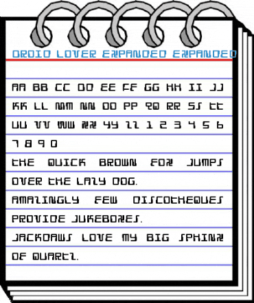 Droid Lover Expanded Font