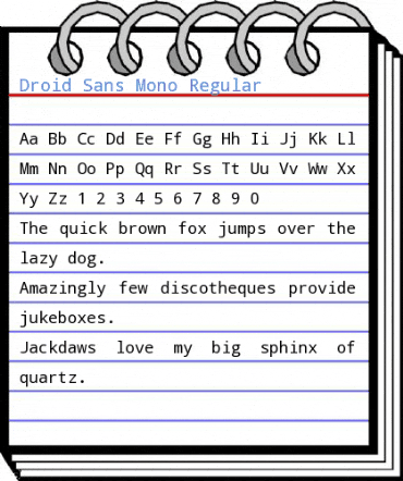 Droid Sans Mono Regular Font