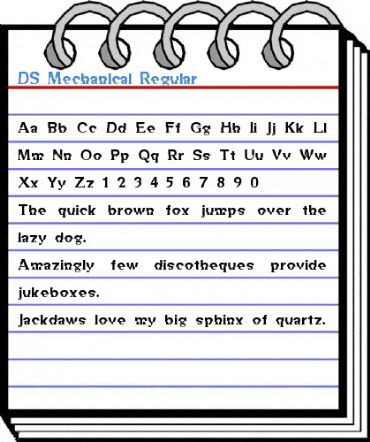 DS Mechanical Regular Font