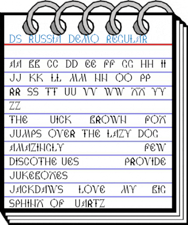 DS Russia Demo Font