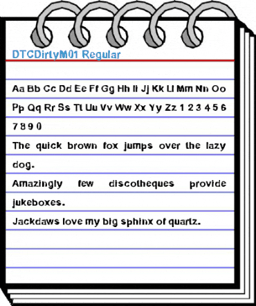 DTCDirtyM01 Regular Font
