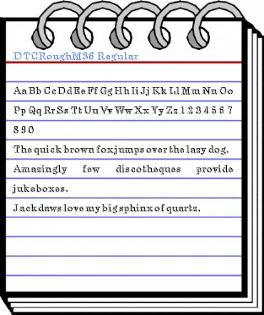 DTCRoughM36 Regular Font