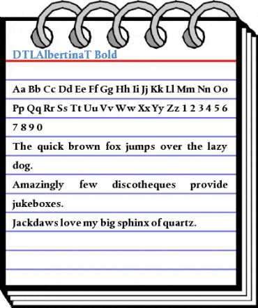 DTLAlbertinaT Bold Font