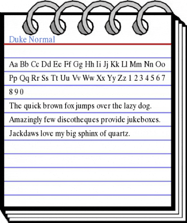 Duke Normal Font