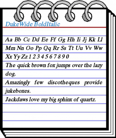 DukeWide Font