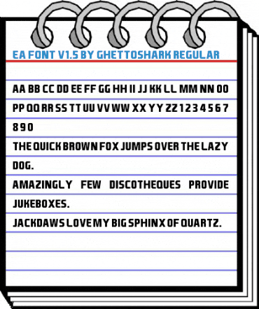 EA Font v1.5 by Ghettoshark Regular Font