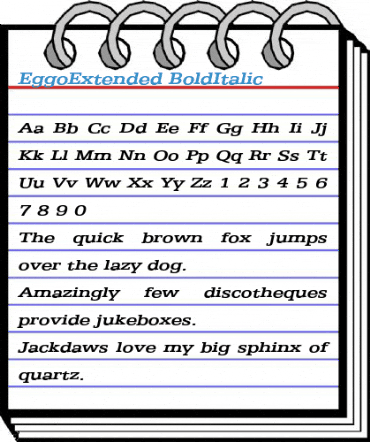 EggoExtended BoldItalic Font