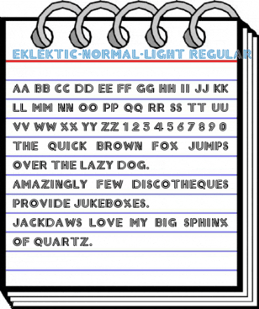 Eklektic-Normal-Light Font