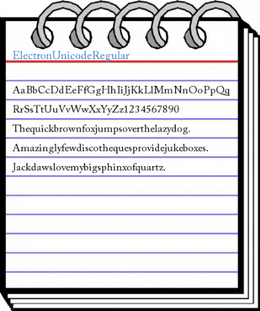 Electron Unicode Font