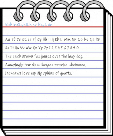 ElektrixLightLining Regular Font