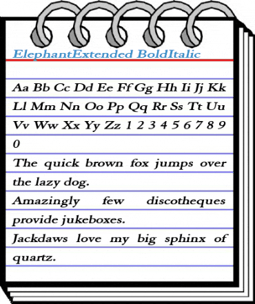 ElephantExtended Font