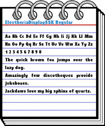 EleutheriaDisplaySSK Font